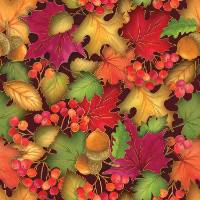 Autumn Leaves Gift Wrap Paper — classic autumn leaves pattern gift wrapping paper