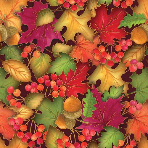 Autumn Leaves Gift Wrap Paper — classic autumn leaves pattern gift wrapping paper