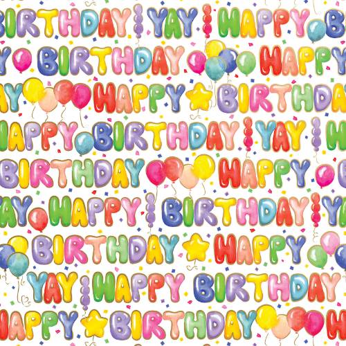 Balloon Letters Gift Wrap Paper — fun balloon letters birthday gift wrapping paper