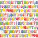 Balloon Letters Gift Wrap Paper — fun balloon letters birthday gift wrapping paper
