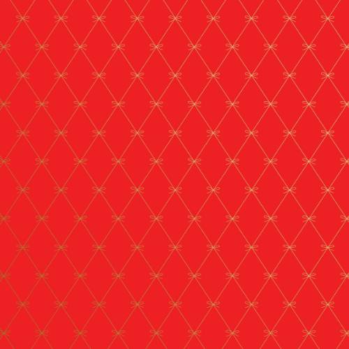 Beautiful Bows Red Gift Wrap Paper - delicate gold bow-and-lattice pattern on a rich red background