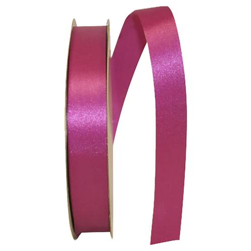 Beauty Dyna Satin ribbon on a flat spool — single-face satin with taffeta back, 7/8" width, 100 yards