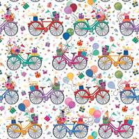 Birthday Bicycles Gift Wrap Paper Wholesale gift wrap paper, Jillson & Roberts gift wrap, All occasion gift wrap, Everyday gift wrap, Floral gift wrap
