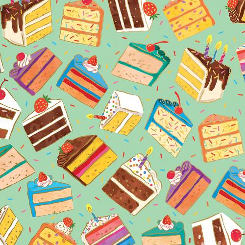Birthday Cake Gift Wrap Paper — colorful birthday cake birthday party wrapping paper