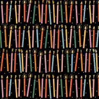 Birthday Candles Gift Wrap Paper — colorful birthday candles birthday party wrapping paper