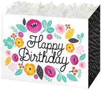 Birthday Flowers Gift Basket Boxes