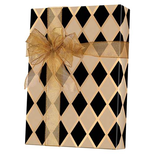 Black Diamonds/Kraft Gift Wrap