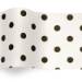 Black Dots on White Printed Tissue Paper — Bold evenly spaced black polka dots on clean white background
