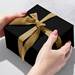 Black & Gold Gift Wrap Paper - B979D