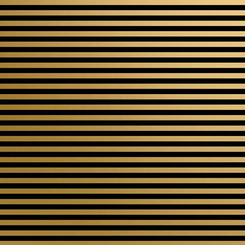 Black Gold Stripe Gift Wrap Paper — classic black gold stripe pattern gift wrapping paper