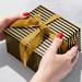 Black Gold Stripe Gift Wrap Paper - B437