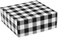 Black & White Plaid Mailing Box Decorative Mailing Box