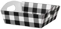 Black & White Plaid Presentation Tray (Small) Presentation Trays, Gift Basket Packaging