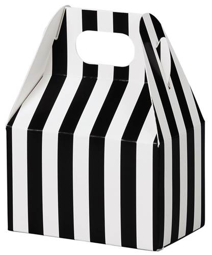 Black & White Stripes Mini Gable Box