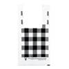 Black and White Plaid T Shirt Bags (Small)