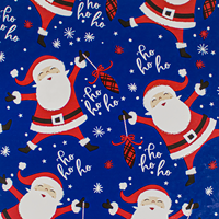 Blue Santa-Tizer Gift Wrap Paper
