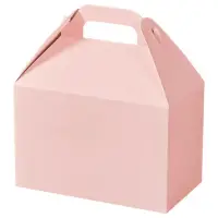Blush large gable box — soft blush pink finish, die-cut top carry handle