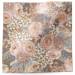 Bouquet printed tissue paper with layered floral artwork in soft neutral tones