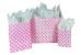 Bright Pink Dots Frosted Shopping Bags