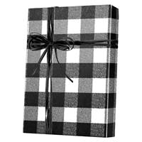 Buffalo Plaid Black/White Gift Wrap