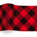 Buffalo Plaid Printed Tissue Paper — Classic deep red and black buffalo plaid large check pattern