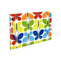 Butterflies gift card folder 5" x 3 3/8" x 1/8" — slim tuck-close sleeve, multicolor butterfly print, holds a standard gift card