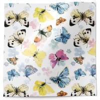 Butterfly fields tissue paper with delicate watercolor butterflies in blue, yellow and pink on white
