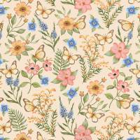 Butterfly Floral Gift Wrap Paper — versatile butterfly floral all-occasion gift wrap