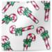 Candy Canes Printed Tissue Paper — Red and white candy cane illustrations scattered on white background