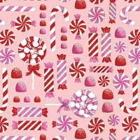 Candy Christmas Gift Wrap Paper
