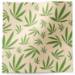 Cannabis printed tissue paper with green leaf pattern on neutral background