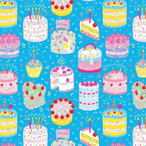 Celebration Cakes Gift Wrap Paper — fun celebration cakes birthday gift wrapping paper
