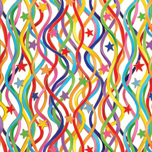 Celebration Streamers Gift Wrap Paper — Celebration Streamers celebration gift wrap design