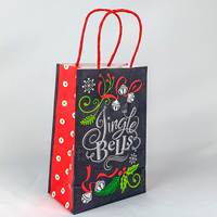 Chalkboard Carols Paper Shopping Bag (Pup)