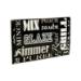 Chefs Delight gift card folder 5" x 3 3/8" x 1/8" — slim tuck-close sleeve, black with white culinary-word print, holds a standard gift card
