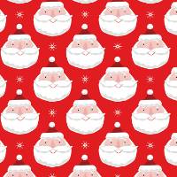 Chic Santa Gift Wrap Paper — holiday chic santa printed gift wrapping paper