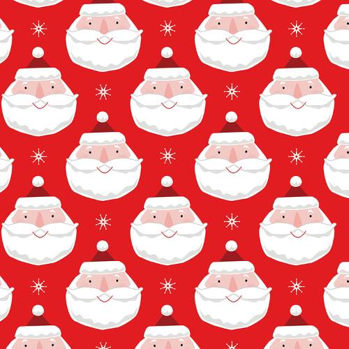 Chic Santa Gift Wrap Paper — holiday chic santa printed gift wrapping paper
