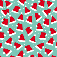 Christmas Caps Gift Wrap Paper — holiday christmas caps printed gift wrapping paper