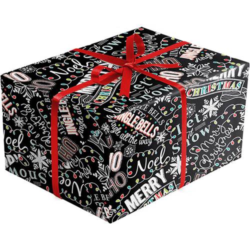 Christmas Chalk Gift Wrap Paper