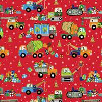 Christmas Construction Gift Wrap Paper