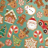 Christmas Cookies Gift Wrap Paper — holiday christmas cookies printed gift wrapping paper