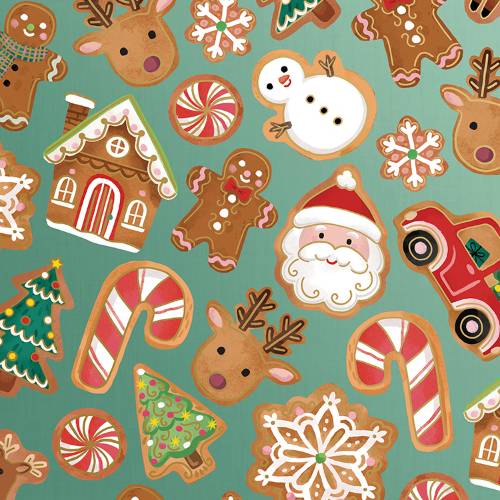 Christmas Cookies Gift Wrap Paper — holiday christmas cookies printed gift wrapping paper
