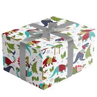 Christmas Dinosaur Gift Wrap Paper