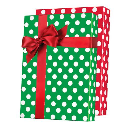 Christmas Polka Dot Gift Wrap (Reversible)