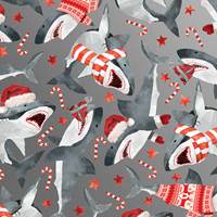 Christmas Shark Gift Wrap Paper