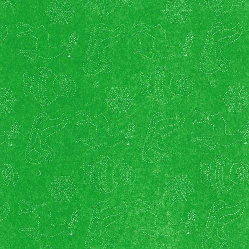 Christmas stitch green printed tissue paper with subtle stitched holiday pattern