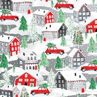 Christmas Town Gift Wrap Paper Wholesale gift wrap paper, Jillson & Roberts gift wrap, Christmas gift wrap, Winter gift wrap, Holiday gift wrap, Hanukkah gift wrap