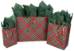 Festive Plaid Paper Shopping Bags (Cub- Mini Pack) - FPLD-C-MP