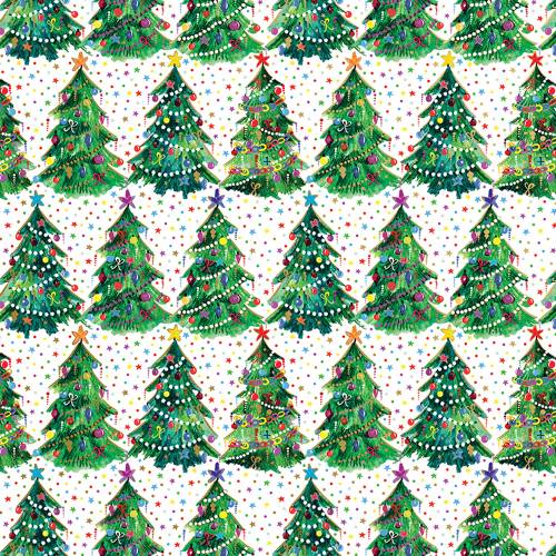 Christmas Trees Gift Wrap Paper — festive Christmas Trees holiday wrapping paper design