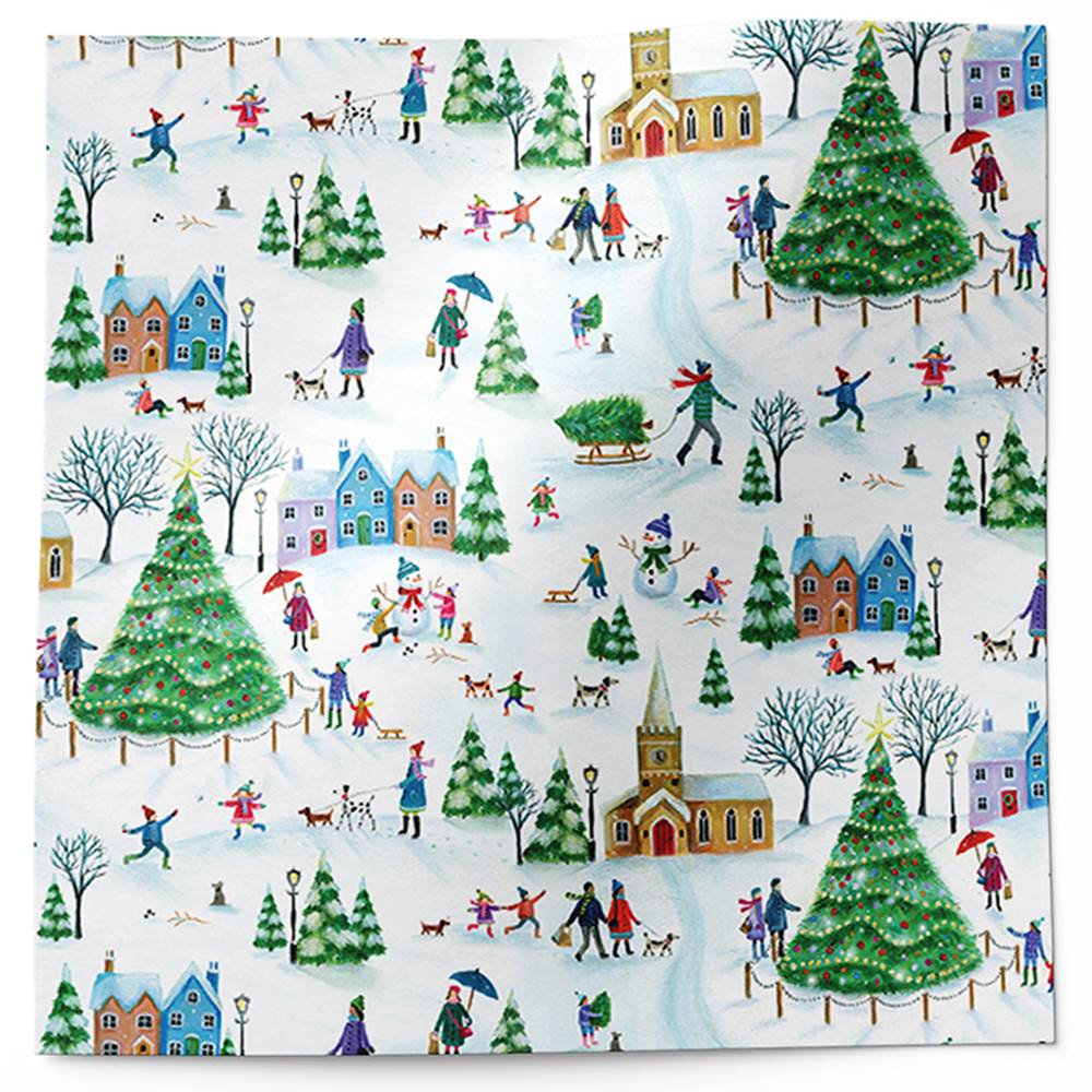 Christmas Village Tissue Paper, Holiday Tissue Paper